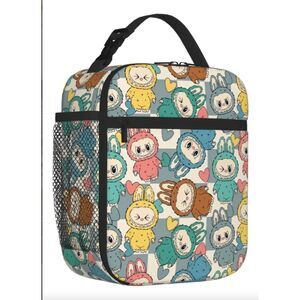 Cartoon Kids Lunch Bag Insulated Lunch Tote School Picnic Travel 10" x 8.5"